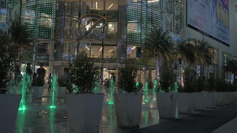 Dancing-fountains-in-front-of-trade-centre-Night-Bangkok-Thailand