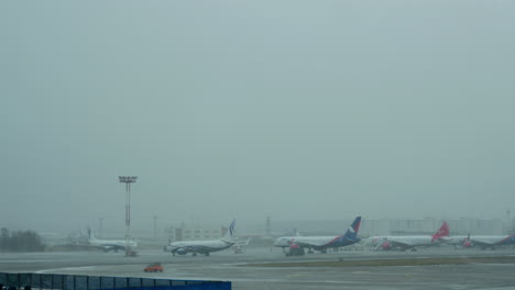 Timelapse-Del-Aeropuerto-De-Domodedovo-En-El-Día-De-Invierno-De-Moscú