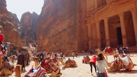 View-from-within-Camel-Pack-at-base-of-famed-Petra-stone-Temple-in-the-mountain
