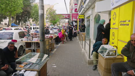 Stalls-And-People-On-Busy-Street-City-Of-Hebron-During-Ramadan-In-Palestine