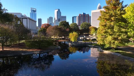 Small-city-park-in-downtown-Charlotte,-North-Carolina