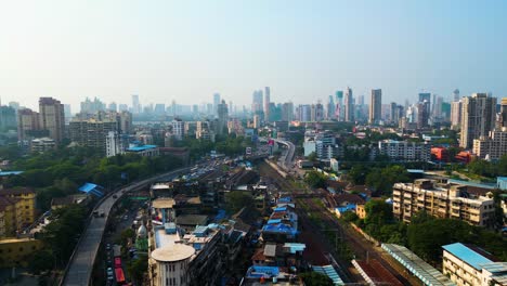 Vista-Aérea-De-La-Ciudad-De-Mumbai-Dji-Mini-3pro