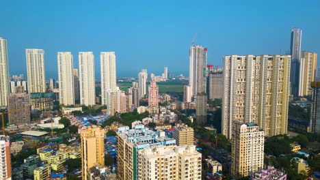 Vista-Aérea-De-La-Ciudad-De-Mumbai-Dji-Mini-3pro