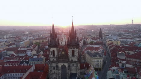 Old-Town-of-Prague-with-Gothic-Church-aerial-view