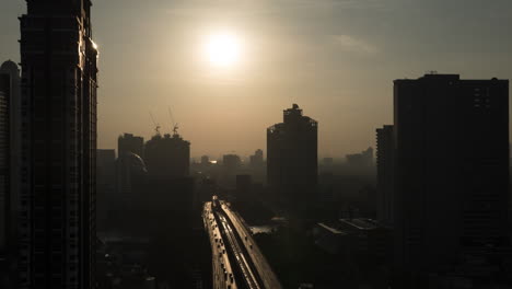 Timelapse-Del-Amanecer-En-Bangkok,-Tailandia.