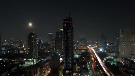 Timelapse-De-La-Noche-Iluminada-Bangkok