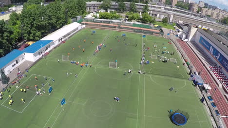 Toma-Aérea-Del-Festival-Deportivo-En-El-Estadio