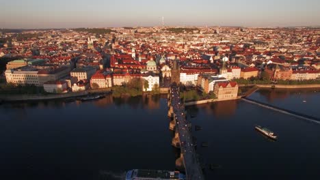 Aerial-shot-of-Prague-and-Charles-Bridge-Czech-Republic