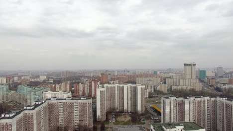 Paisaje-Urbano-De-Moscú-Con-Vista-Aérea-De-La-Zona-Residencial.