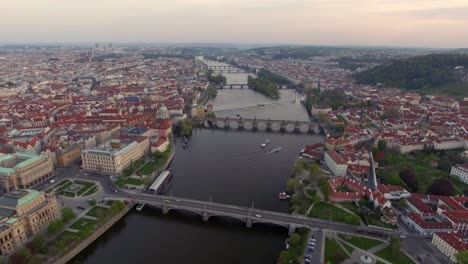 Moldau-In-Prag-Luftaufnahme