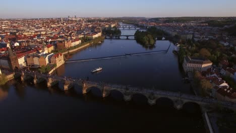 Prague-waterside-and-Charles-Bridge-aerial-view