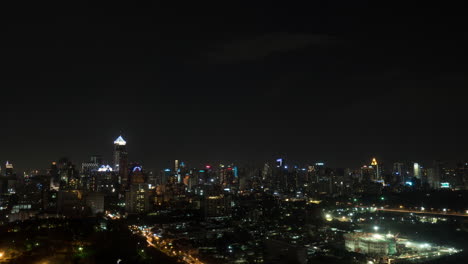 Timelapse-De-La-Noche-Iluminada-Ciudad-De-Bangkok-Tailandia