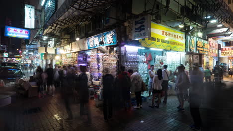 Zeitraffer-Von-Menschen-Auf-Dem-Fischmarkt-In-Hongkong