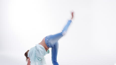 Young-Girl-Does-Cartwheel-Across-Frame-In-Slow-Motion