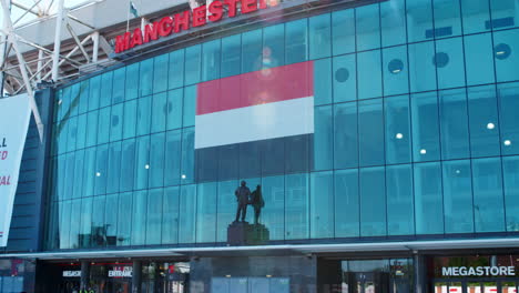 Manchester,UK---4-May-2017:-Exterior-Of-Old-Trafford-Football-Stadium-In-Manchester