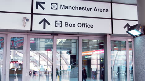 Manchester,UK---4-May-2017:-Entrance-To-Victoria-Train-And-Metro-Station-In-Manchester