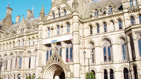 Manchester,UK---4-May-2017:-Exterior-Of-Manchester-Town-Hall-Building