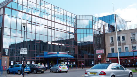 Manchester,UK---4-May-2017:-Exterior-Of-Manchester-Royal-Infirmary-Hospital