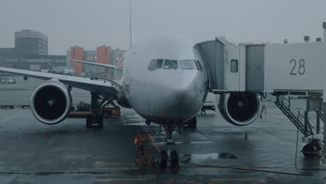 Servicio-De-Avión-Antes-De-Embarcar-En-El-Aeropuerto-Sheremetyevo-De-Moscú