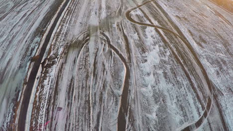 Flying-over-empty-snowy-farmlands-in-Russia