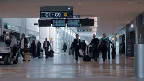 Tráfico-De-Personas-En-El-Aeropuerto-Ben-Gurion-De-Tel-Aviv,-Israel