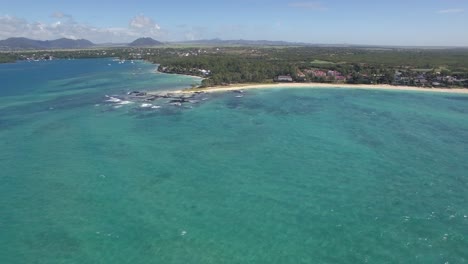 Szene-Der-Luftaufnahme-Der-Küstenlinie-Von-Mauritius