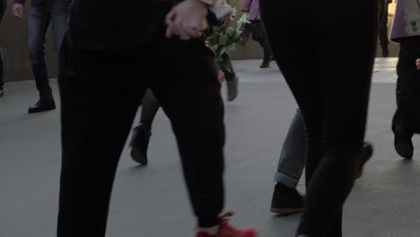 View-of-walking-people-legs-at-the-street-in-daylight