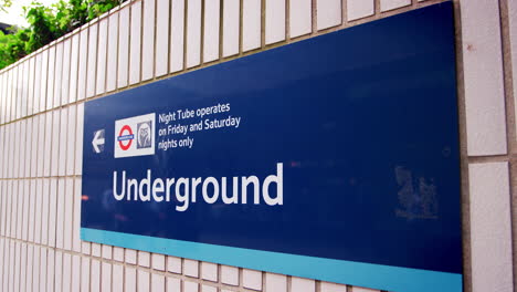 LONDON---MAY,-2017:-Information-sign-outside-a-London-Underground-Station,-detail