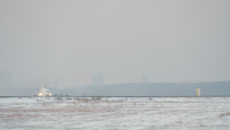 Flydubai-aircraft-taking-off-and-ascending-Departure-from-Sheremetyevo-Airport