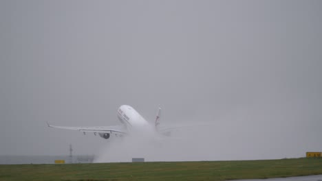Take-off-of-China-Eastern-airplane-on-rainy-day