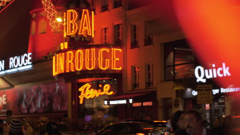 Street-with-Moulin-Rouge-in-Paris-view-at-night