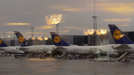 Lufthansa-hub-at-the-airport-of-Frankfurt-Germany