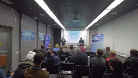 Company-representatives-making-Korean-Air-presentation-at-Sheremetyevo-Airport