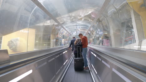 Gente-En-La-Acera-En-Movimiento-En-El-Aeropuerto-De-París