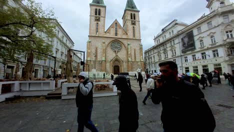 Sarajevo,-Churches,-and-Mosques:-Discover-Sarajevo's-rich-religious-tapestry,-blending-churches-and-mosques