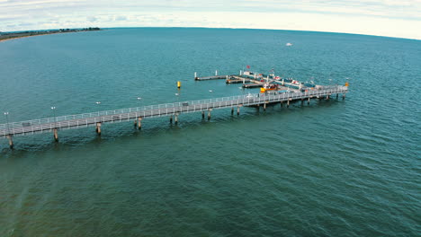Drone-shot-of-pier-on-the-baltic-sea
