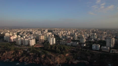 Urban-coastal-city-with-white-buildings