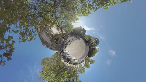 Timelapse-of-city-in-style-of-little-planet
