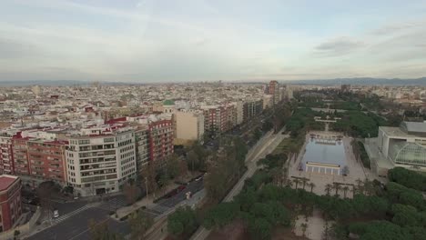 Valencia-aerial-view-with-Turia-Gardens-Spain