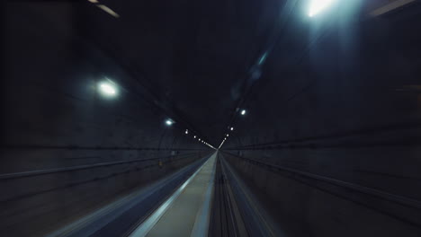 Underground-train-traveling-in-the-tunnel-on-high-speed