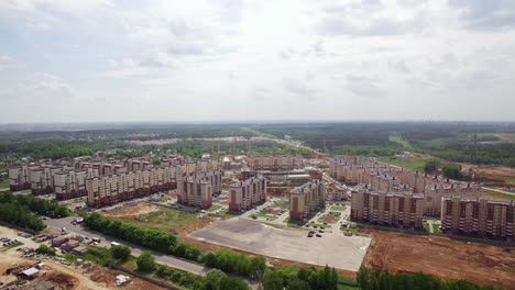 Aerial-shot-of-housing-development-in-New-Moscow-Russia