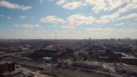 Aerial-cityscape-of-Moscow-in-spring-Russia