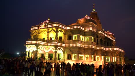 Prem-Mandir-The-Temple-of-Divine-Love-is-a-Hindu-temple-in-Vrindavan,-Mathura-district,-Uttar-Pradesh,-India