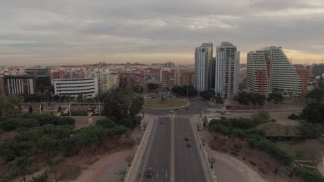 Luftbild-Der-Stadt-Valencia,-Spanien