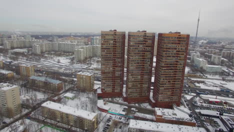 Eine-Luftaufnahme-Des-Moskauer-Wohngebiets