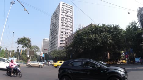 Imágenes-De-Archivo-De-La-Calle-Kolkata-Y-Muestran-El-Edificio-Más-Alto-De-Kolkata,-El-42