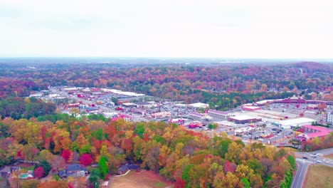 industrial-area-with-many-buildings-and-houses-in-the-vibrant-nature-with-multicoloured-trees-cloudy-autumn-workers-civilians-arriving-and-leaving-the-area-of-site-great-horizon-earth-Dalton,-Georgia