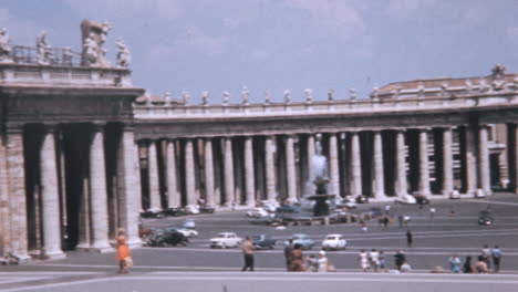 Bernini-Colonnade-Surrounds-the-Famous-St-Peter-Square-in-Rome-1960s
