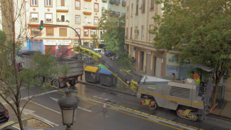 Road-repair-in-the-city-Valencia-Spain