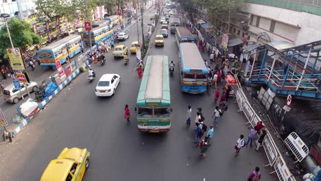 Stock-footage-of-Kolkata-street-road-and-working-people